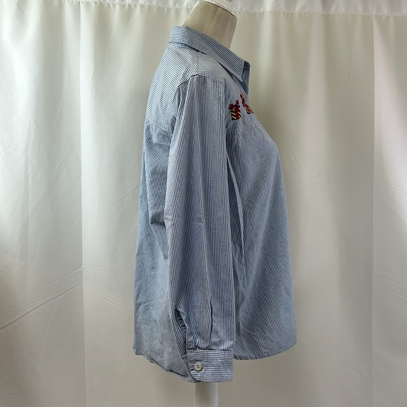 Vintage Solutions Original Embroidered Cat & Presents Button Up Shirt Size Med - Picture 3 of 11